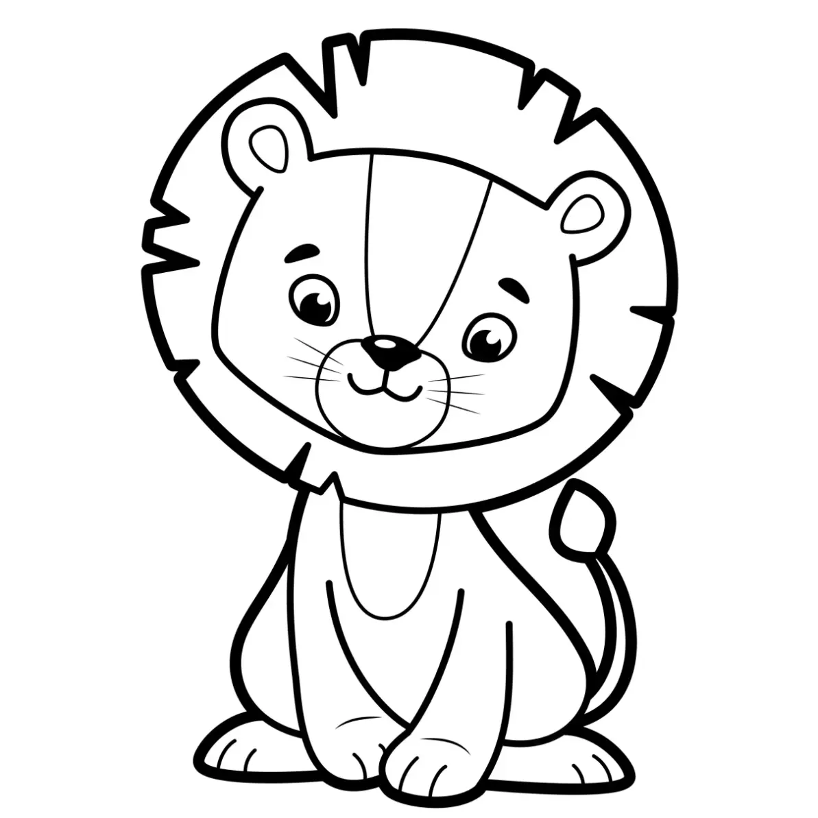 Free Lion Picture To Color In