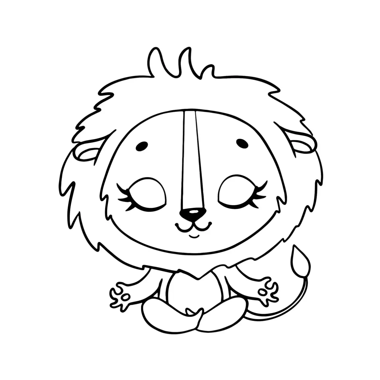 Free Lion Picture To Color In