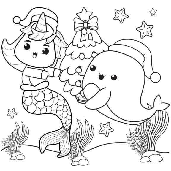 Free Mermaid Picture To Color In