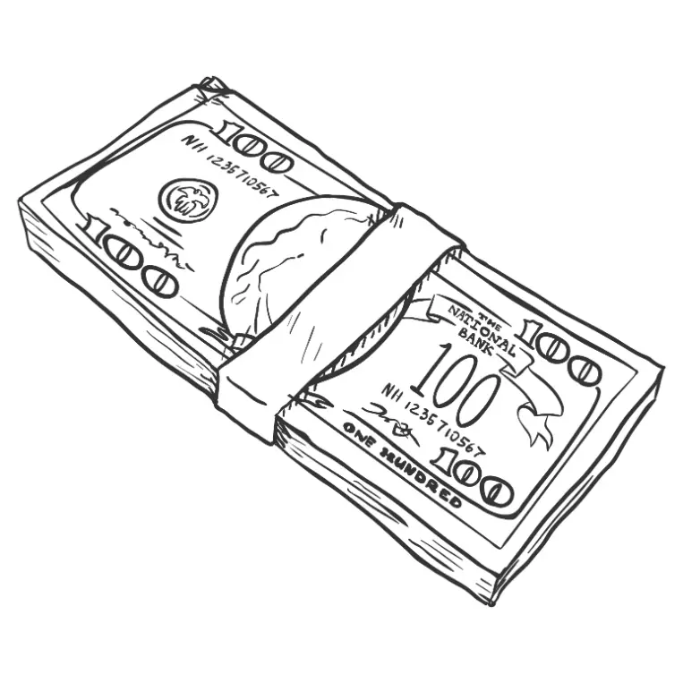 Free Money Picture To Color In