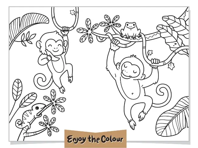 Free Monkey Picture To Color In