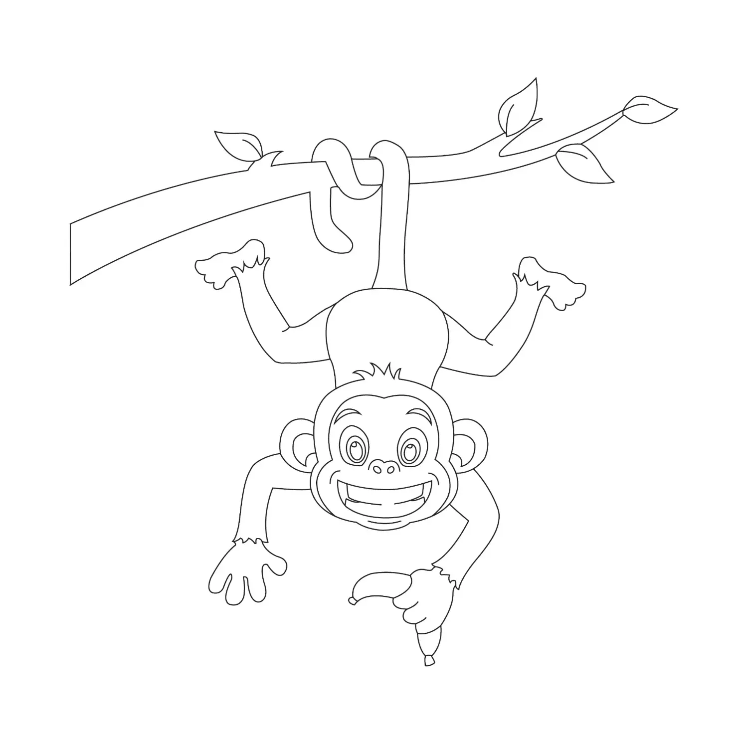 Free Monkey Picture To Color In