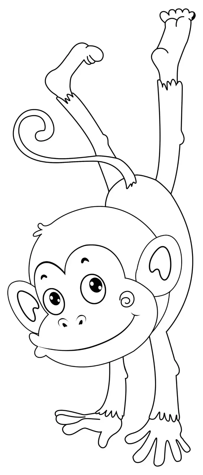 Free Monkey Picture To Color In