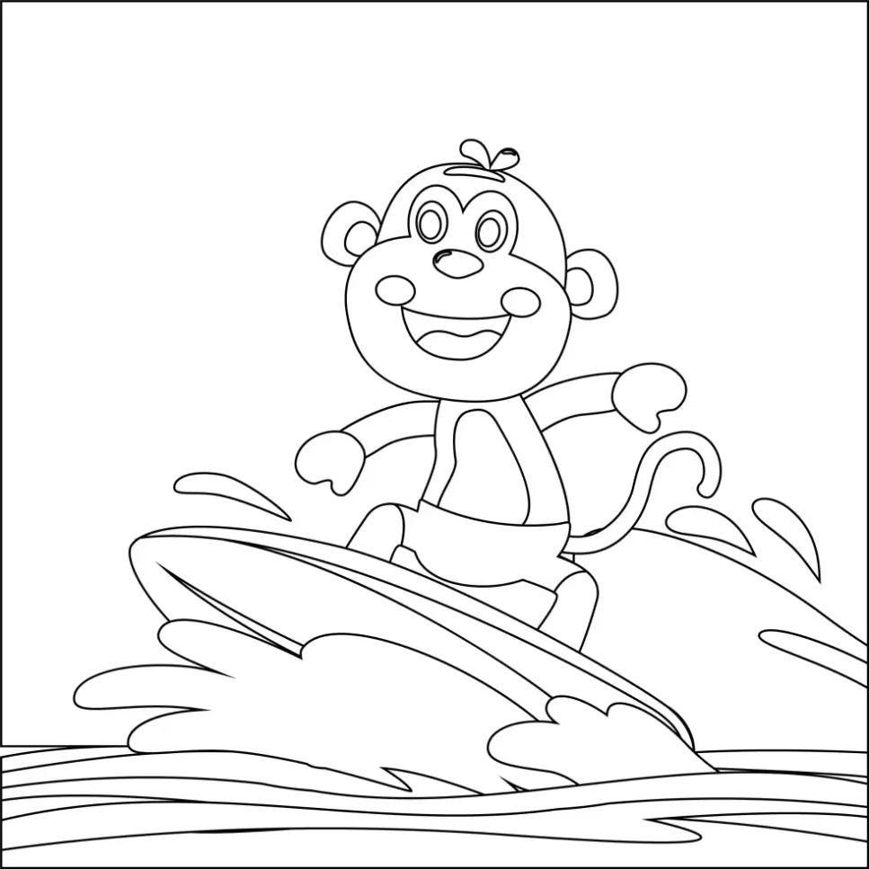 Free Monkey Picture To Color In