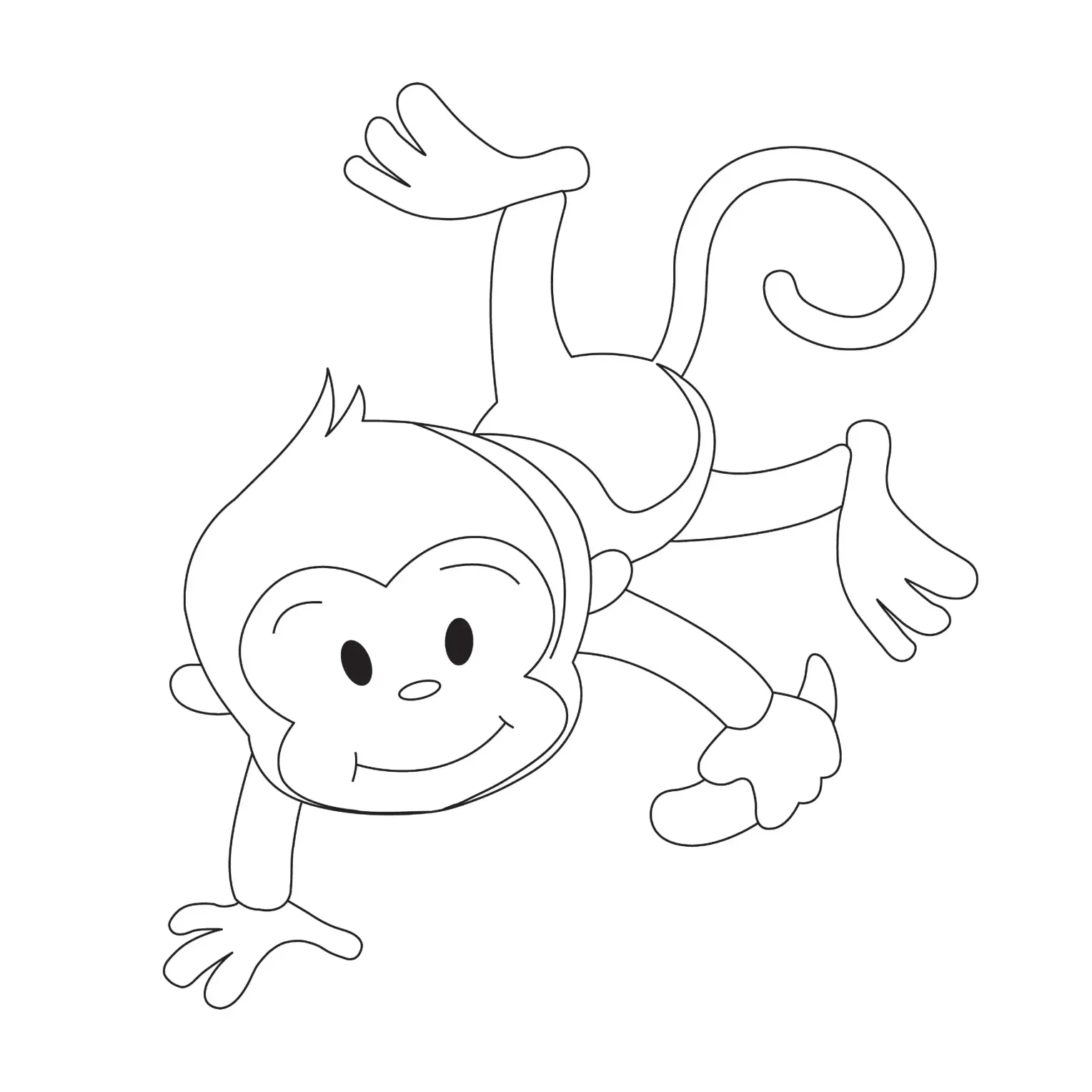 Free Monkey Picture To Color In