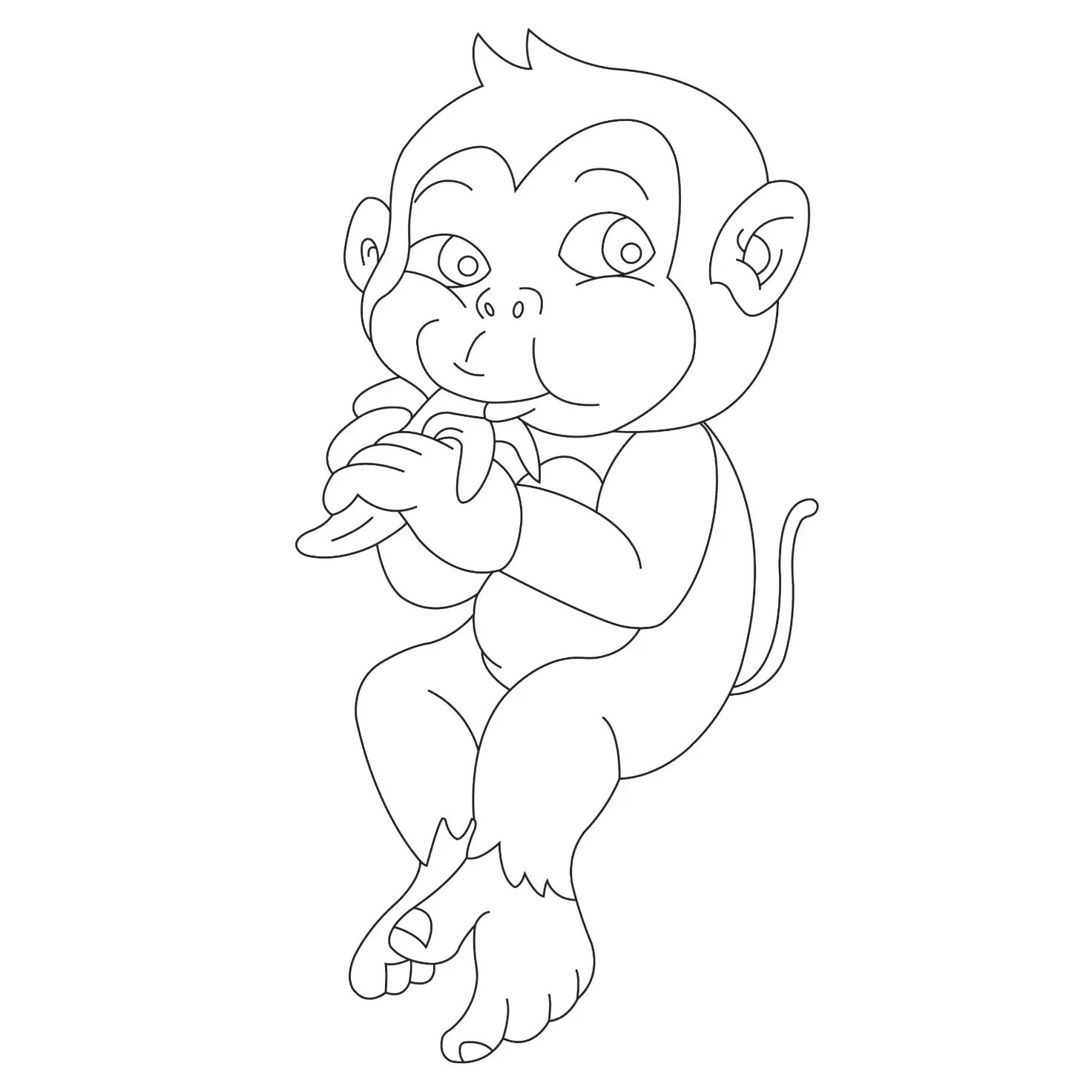 Free Monkey Picture To Color In