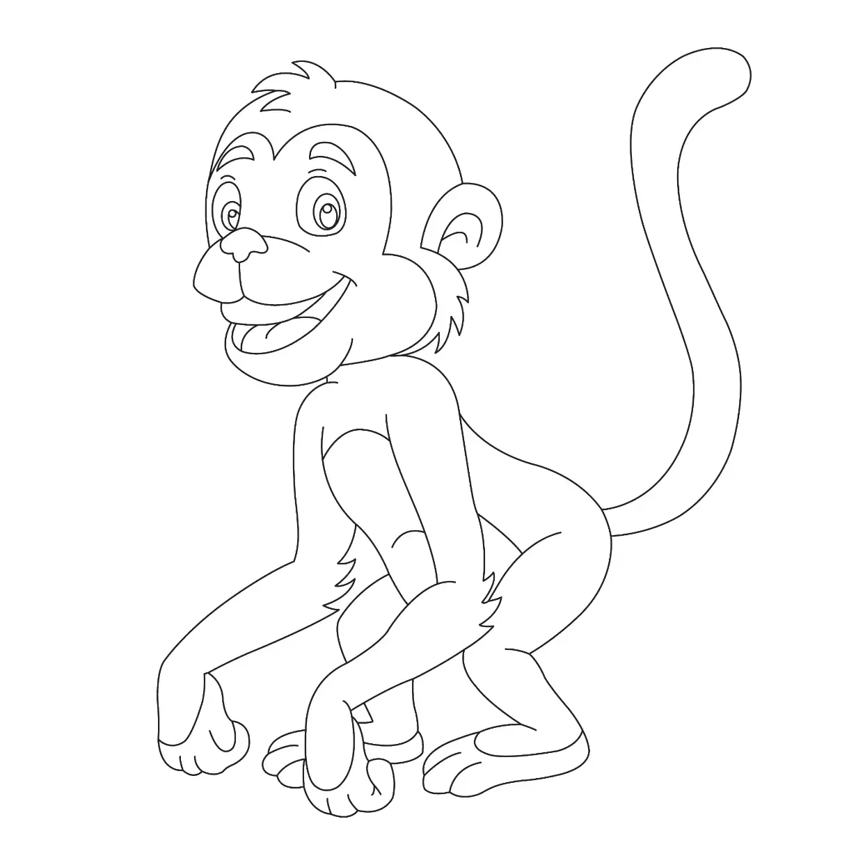 Free Monkey Picture To Color In