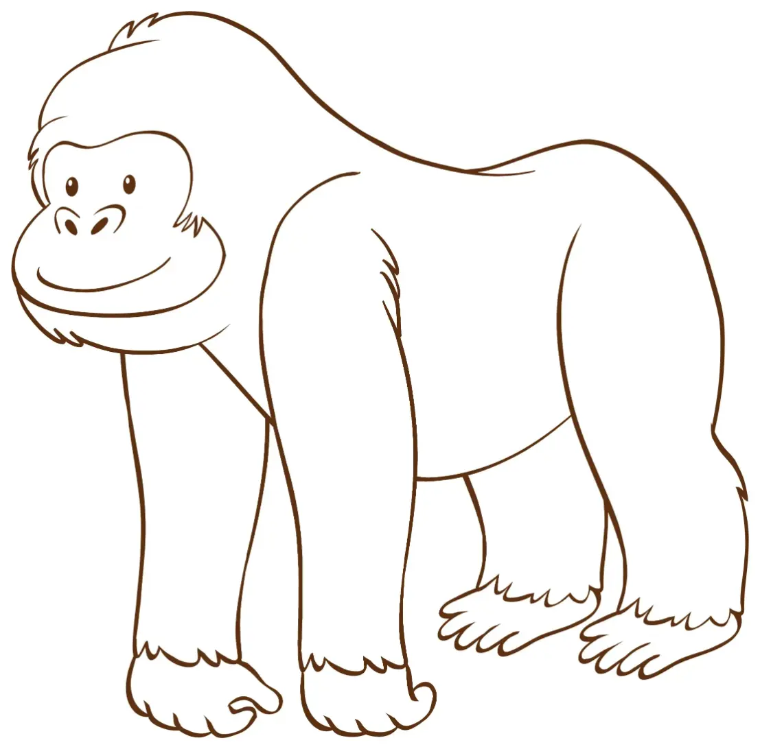 Free Monkey Picture To Color In