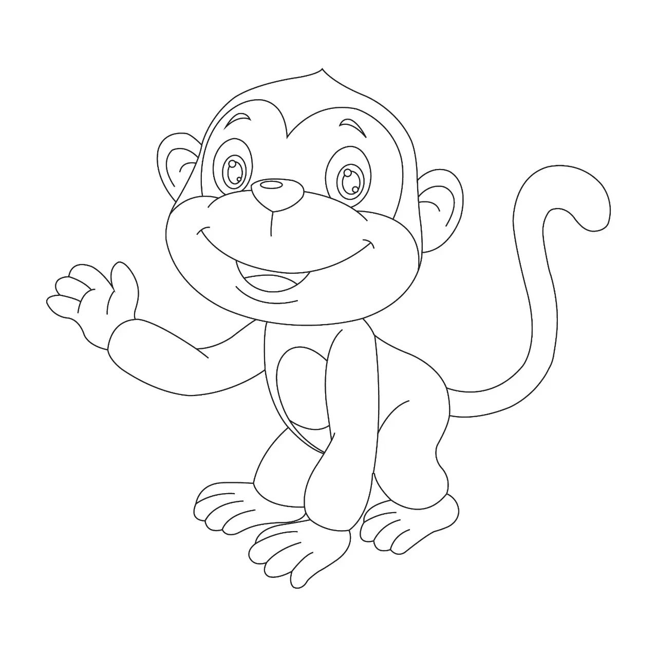 Free Monkey Picture To Color In