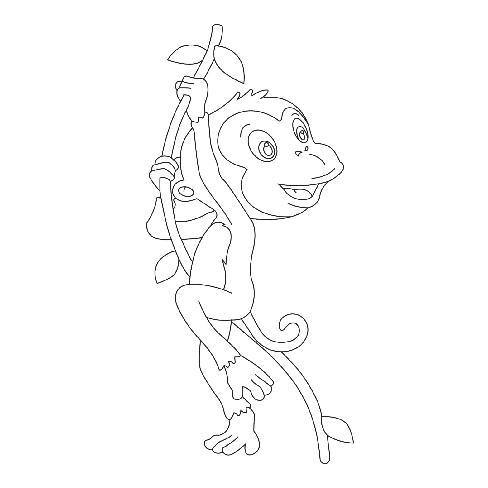 Free Monkey Picture To Color In