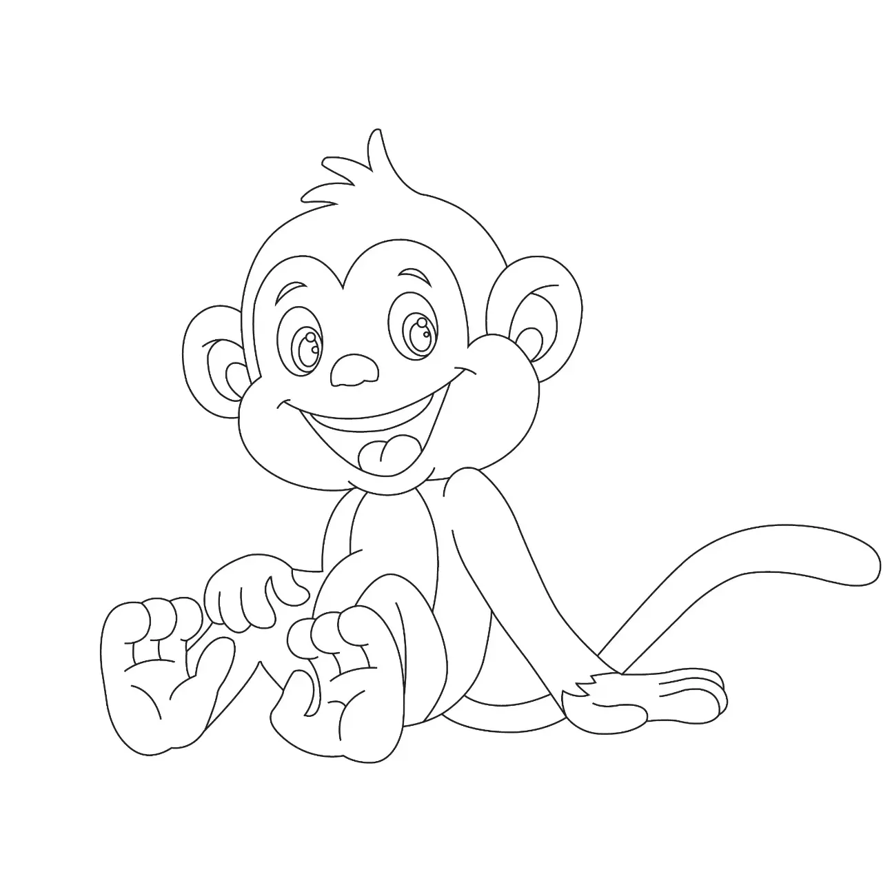 Free Monkey Picture To Color In