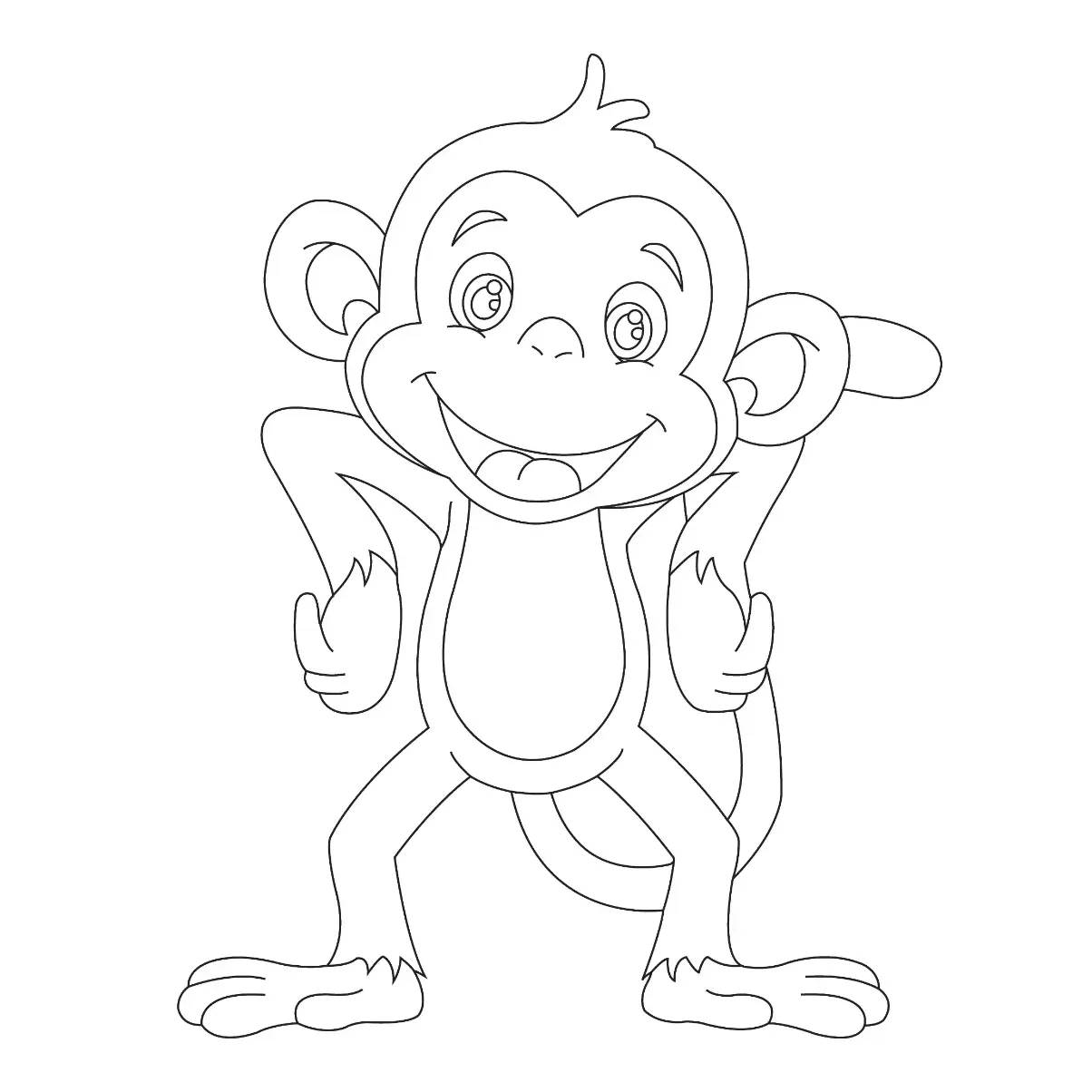 Free Monkey Picture To Color In