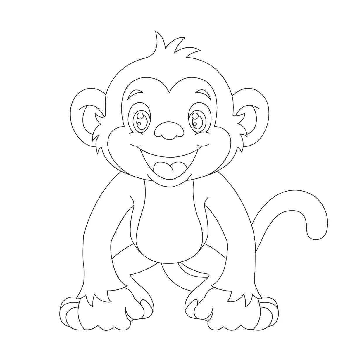 Free Monkey Picture To Color In