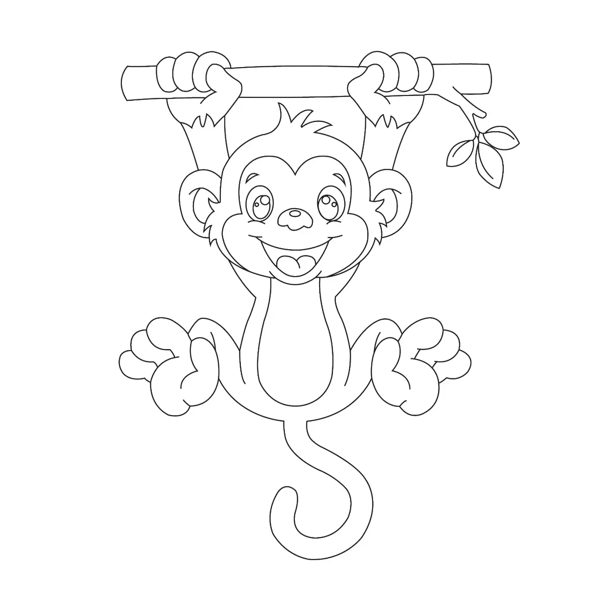 Free Monkey Picture To Color In