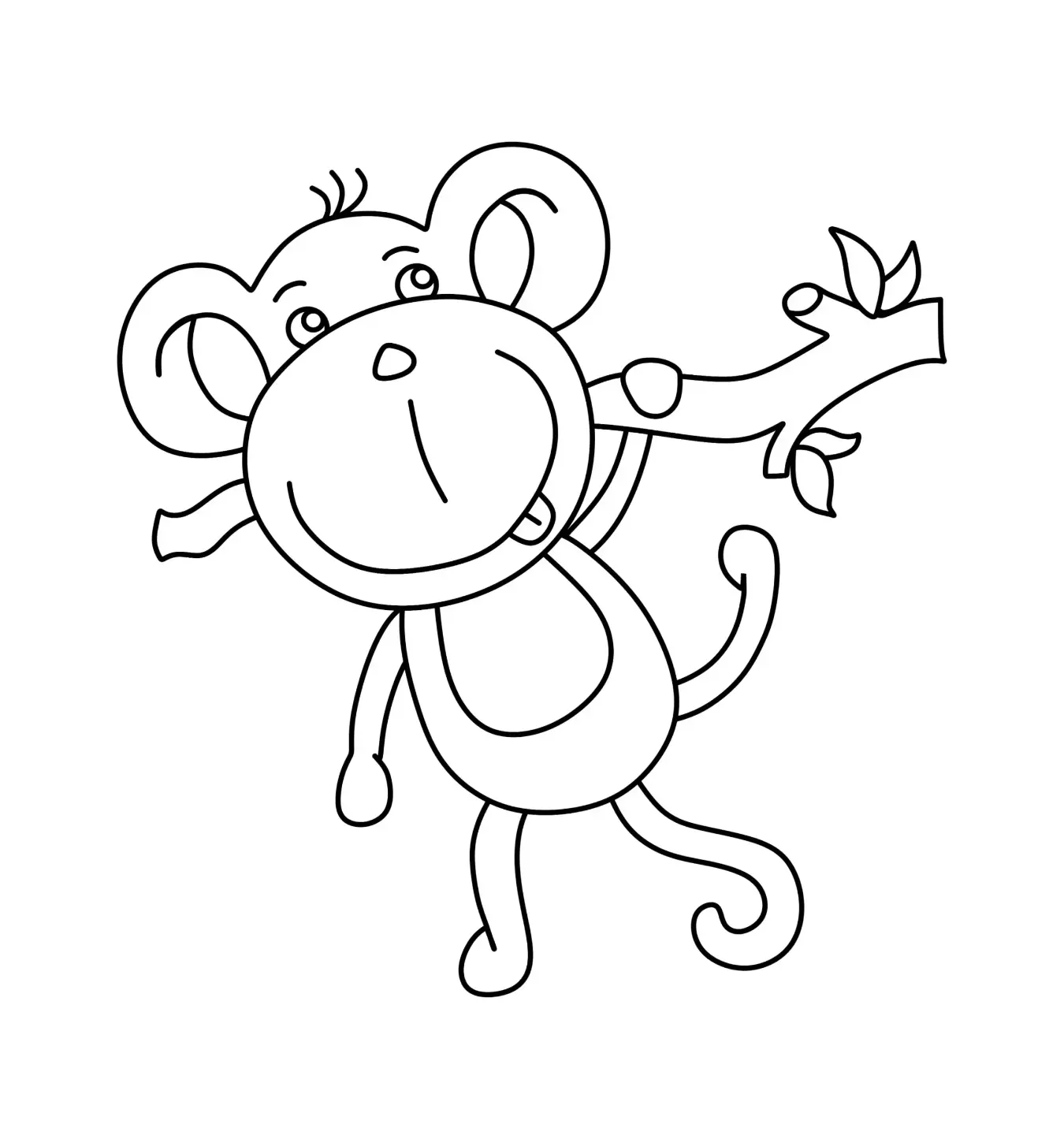 Free Monkey Picture To Color In