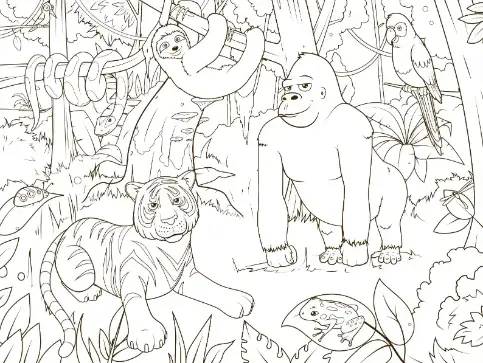 Free Monkey Picture To Color In