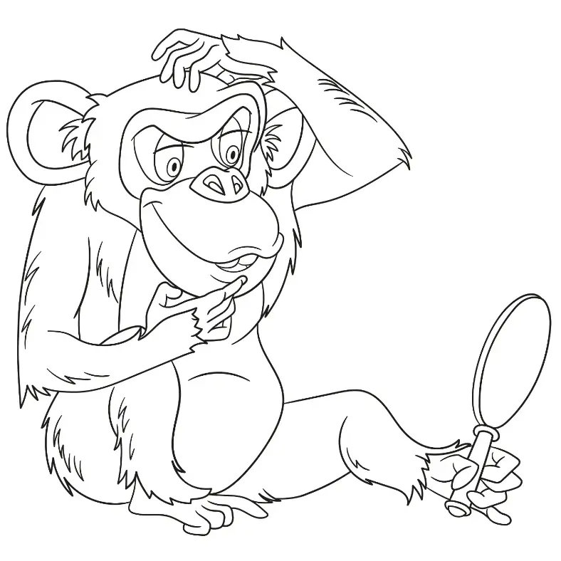 Free Monkey Picture To Color In