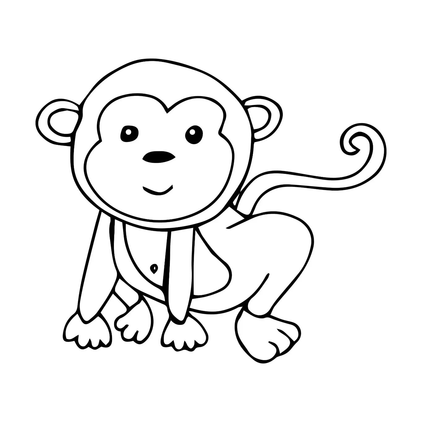 Free Monkey Picture To Color In