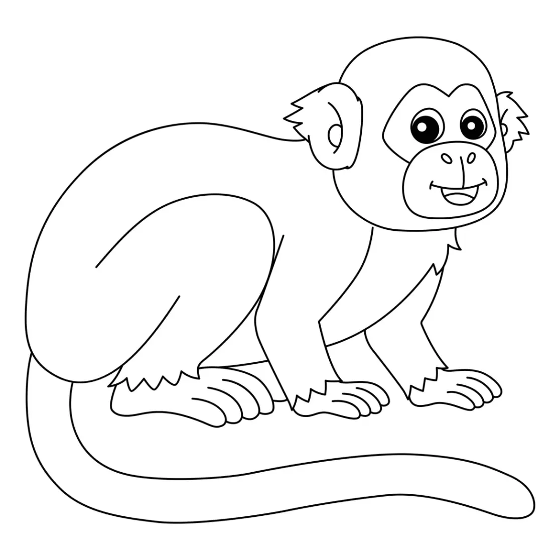 Free Monkey Picture To Color In