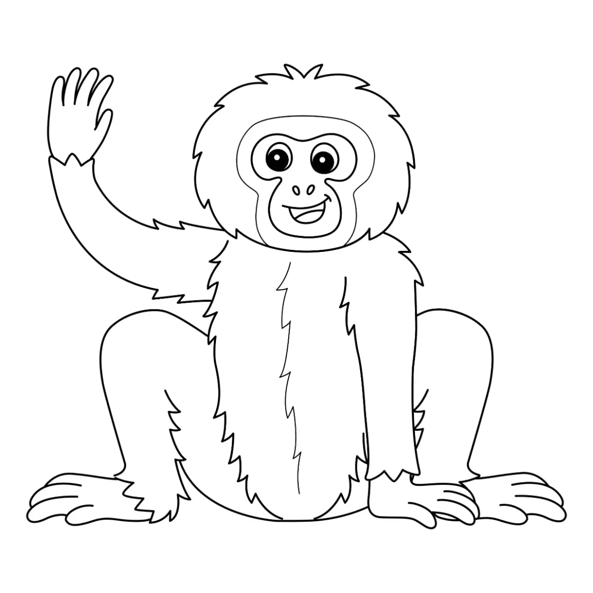 Free Monkey Picture To Color In