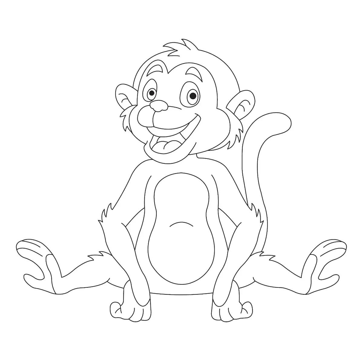 Free Monkey Picture To Color In