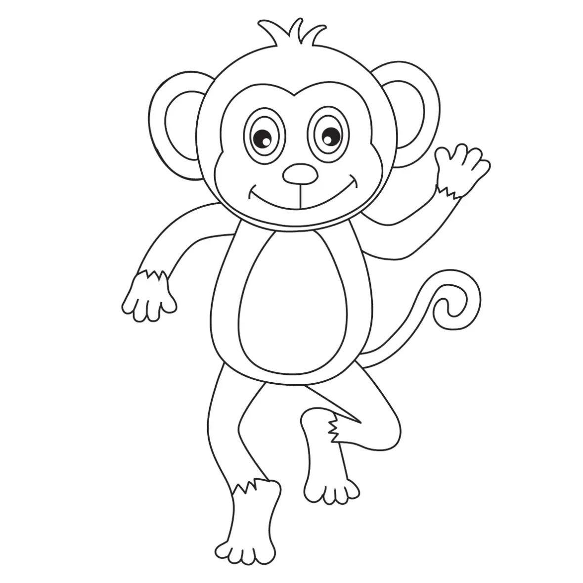 Free Monkey Picture To Color In