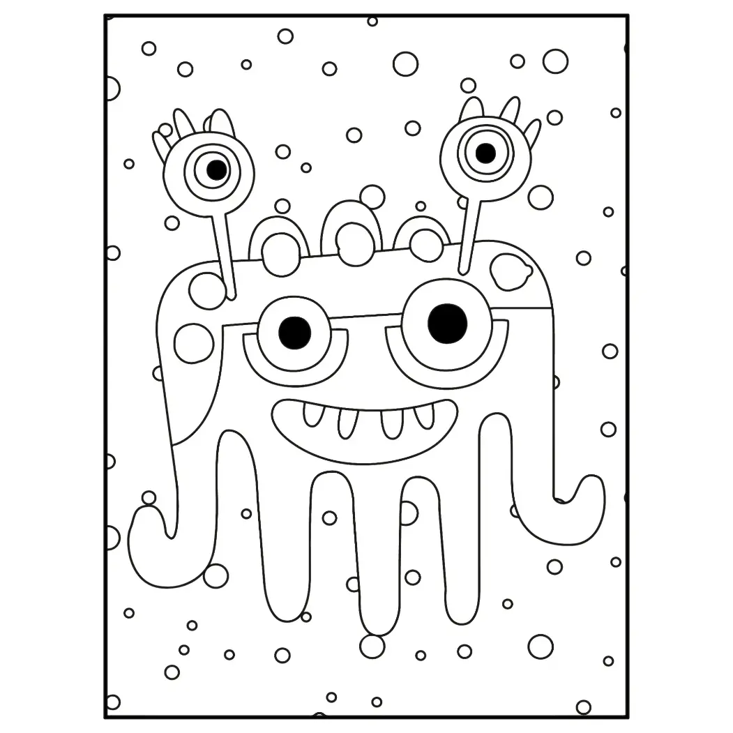 Free Monster Picture To Color In