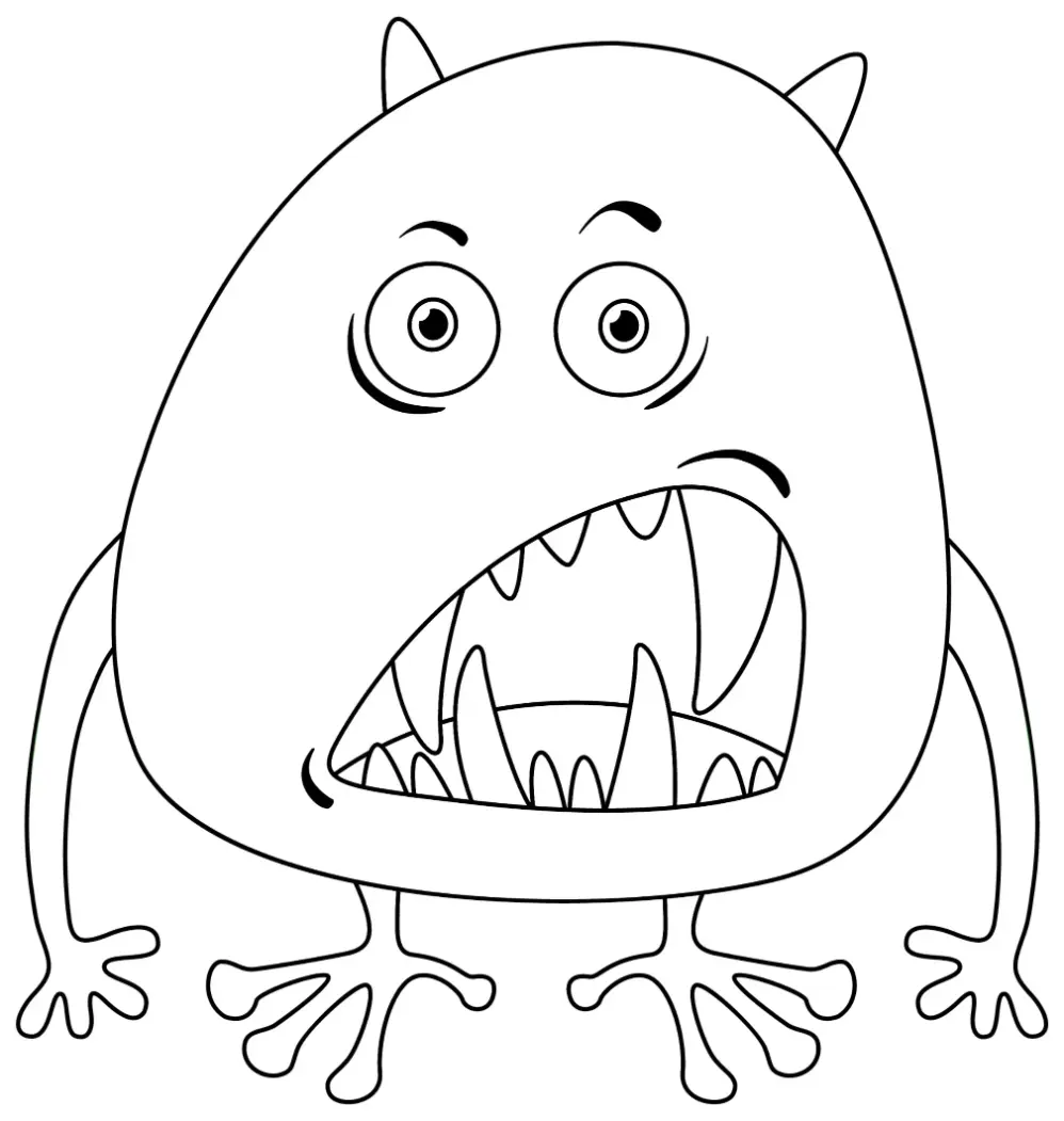 Free Monster Picture To Color In