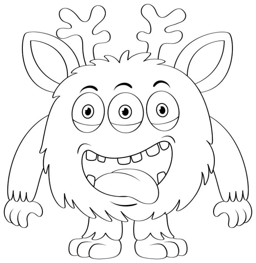 Free Monster Picture To Color In