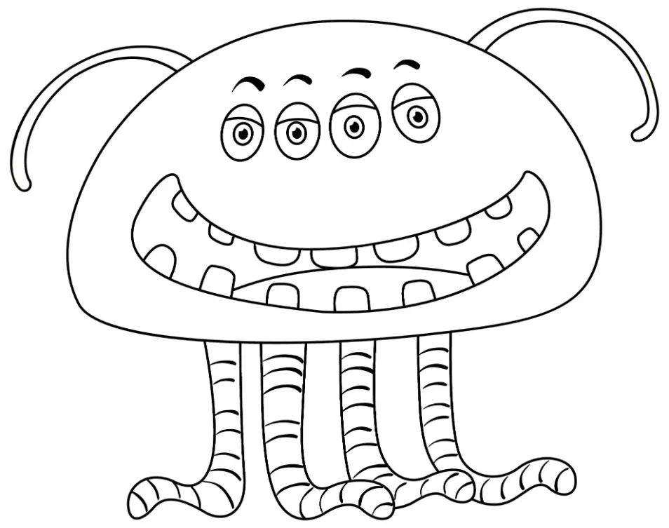 Free Monster Picture To Color In