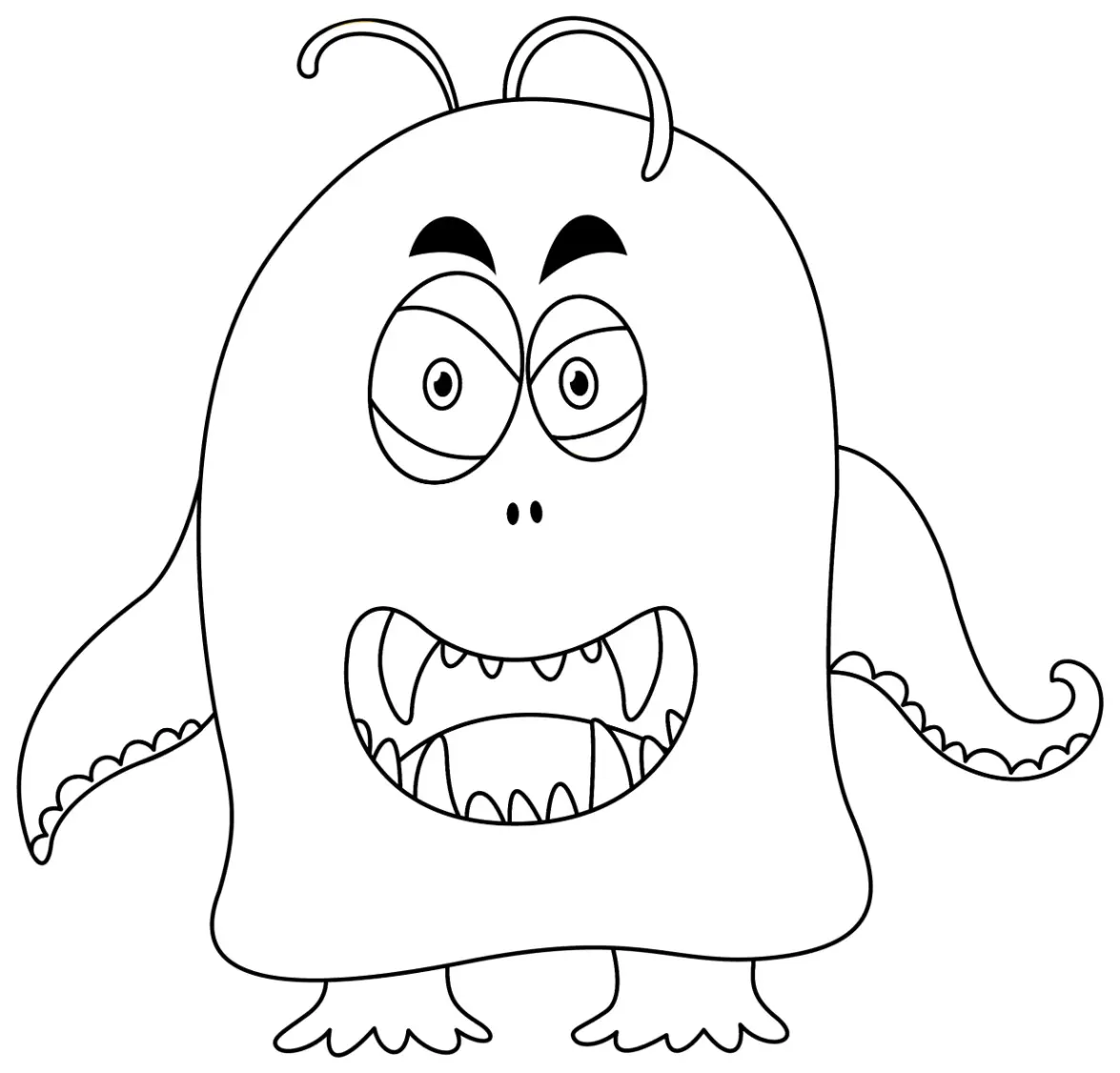 Free Monster Picture To Color In