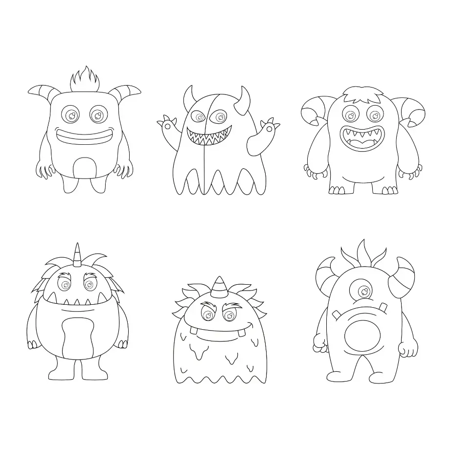 Free Monster Picture To Color In