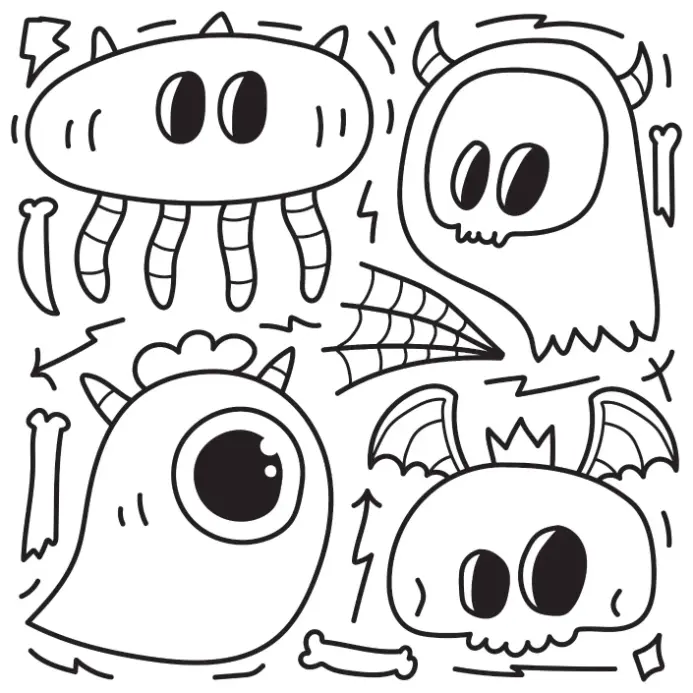 Free Monster Picture To Color In