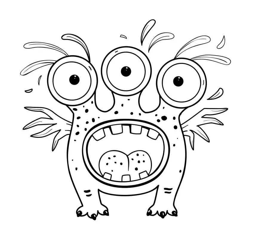 Free Monster Picture To Color In