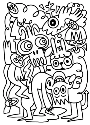 Free Monster Picture To Color In