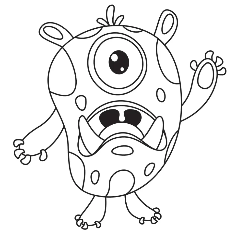 Free Monster Picture To Color In