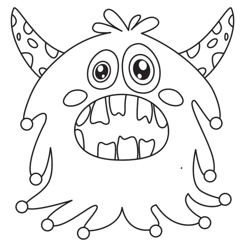 Free Monster Picture To Color In