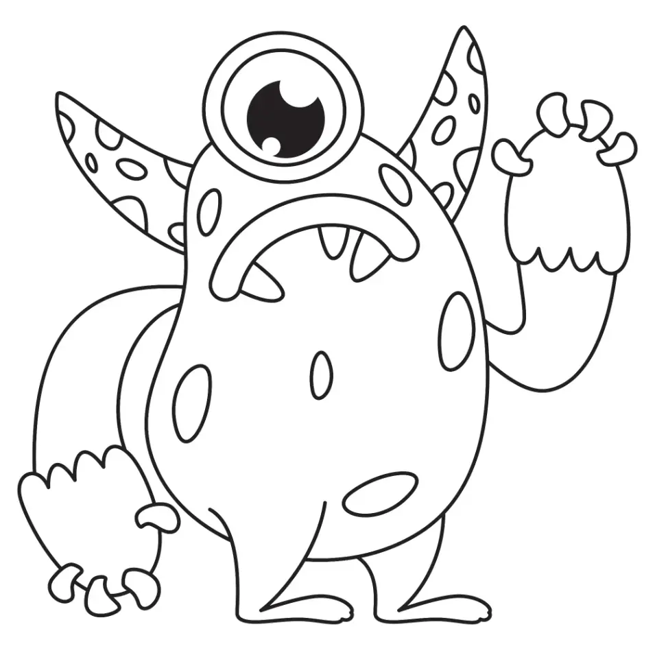 Free Monster Picture To Color In