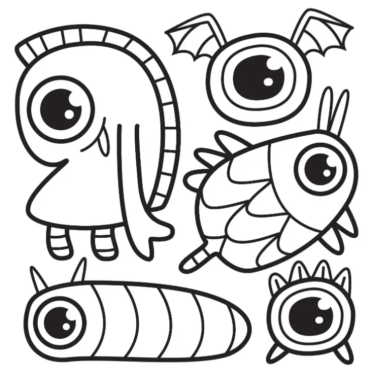 Free Monster Picture To Color In