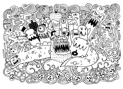 Free Monster Picture To Color In