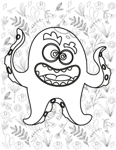 Free Monster Picture To Color In