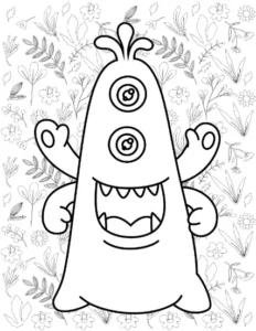 Free Monster Picture To Color In