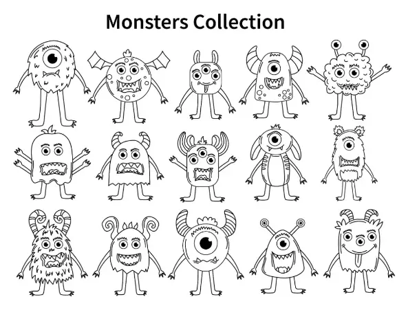 Free Monster Picture To Color In