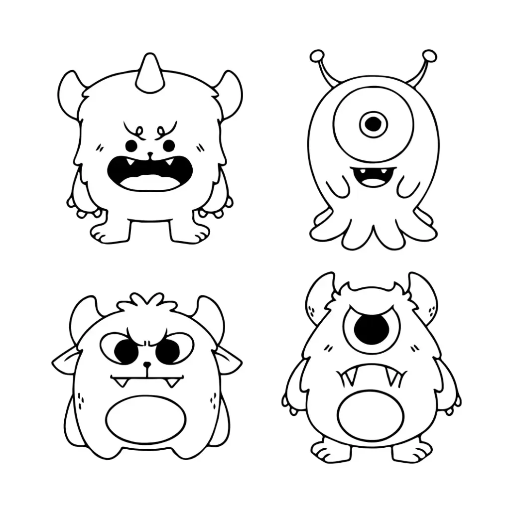 Free Monster Picture To Color In