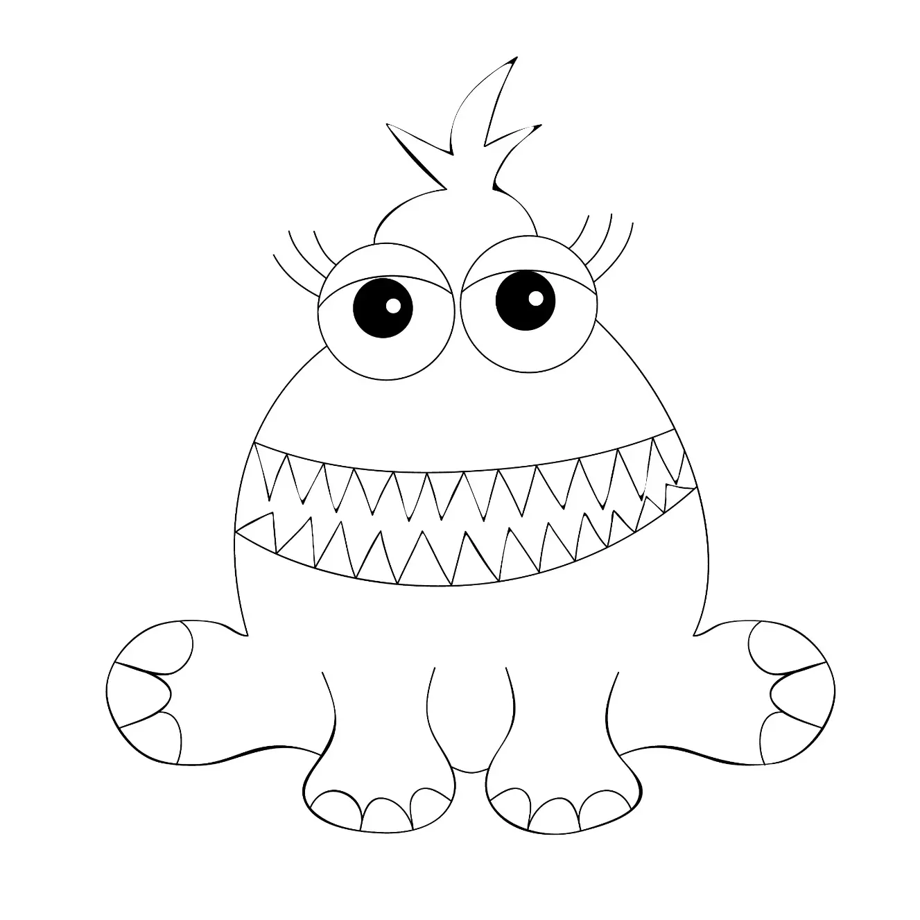 Free Monster Picture To Color In