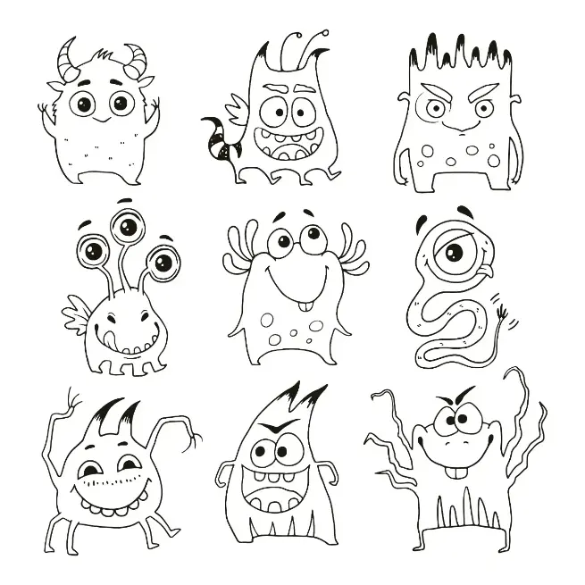 Free Monster Picture To Color In