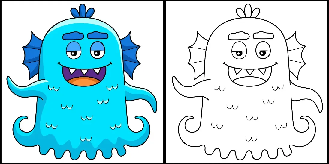 Free Monster Picture To Color In