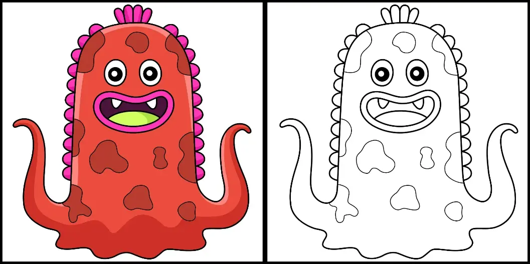 Free Monster Picture To Color In