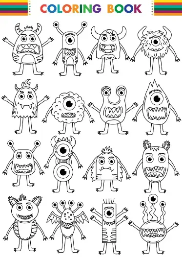 Free Monster Picture To Color In