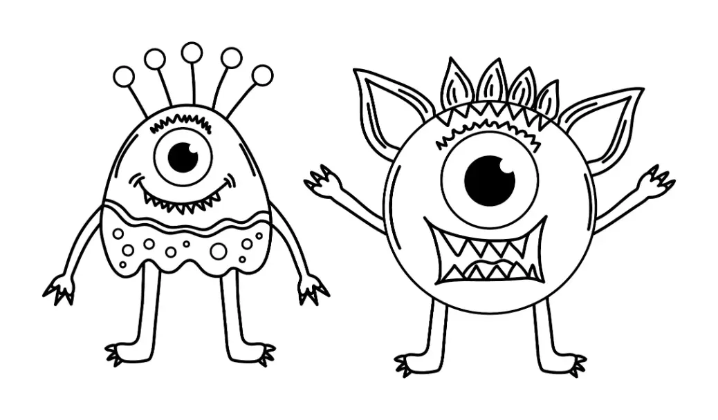 Free Monster Picture To Color In